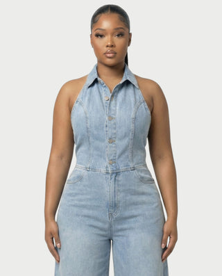 Chaleco corto con hebilla frontal de piel sintética QUELLA