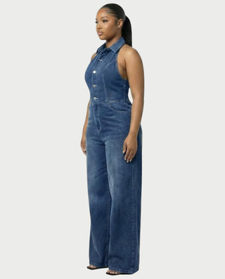 Chaleco corto con hebilla frontal de piel sintética QUELLA