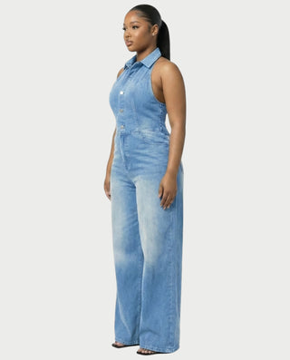 Chaleco corto con hebilla frontal de piel sintética QUELLA