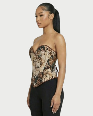 Chaleco corto con hebilla frontal de piel sintética QUELLA