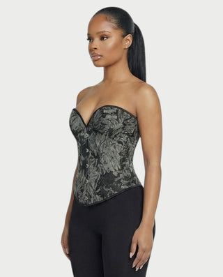 HULISHA Damask Corset Top