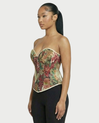 Chaleco corto con hebilla frontal de piel sintética QUELLA