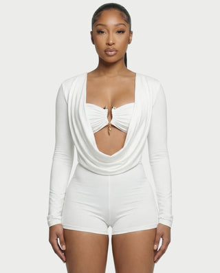 ARIELLE Mono con cuello halter