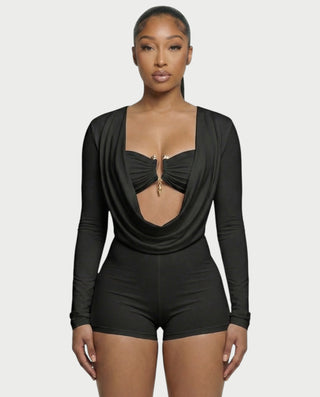 ARIELLE Mono con cuello halter