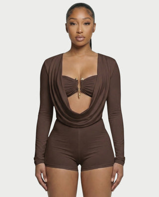 ARIELLE Mono con cuello halter