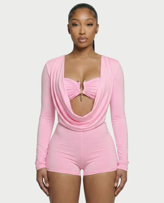 ARIELLE Mono con cuello halter