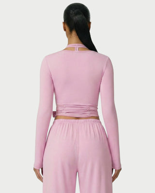 Chaleco corto con hebilla frontal de piel sintética QUELLA