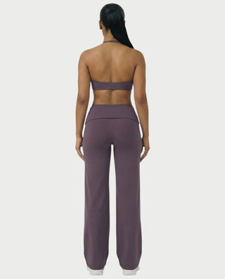 MELRA Fold Over Wide Leg Pants