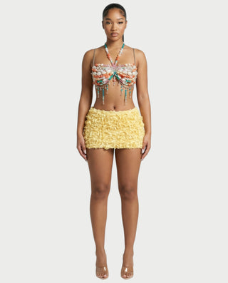 AVESSA Beaded Chain-Strap Bra