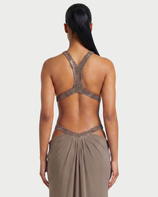 SOLEYA Cutout Halter Maxi Dress