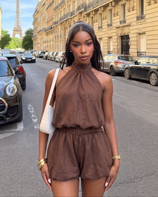 RIZZAN Halter Bubble Top & Shorts Set