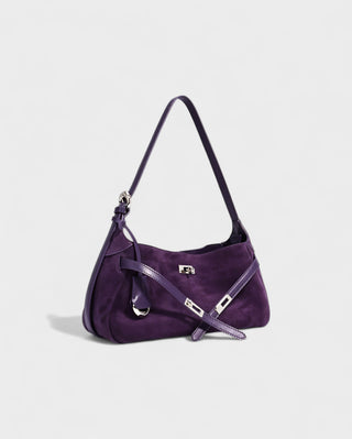 ELENA Turn-Lock Faux Suede Mini Bag