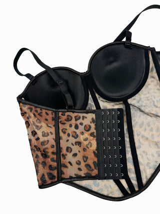 FARRAH Leopard Print Corset