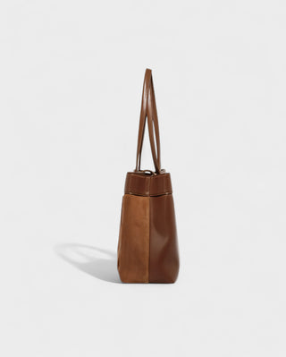 AMBRIA Suede Dual Handle Tote Bag