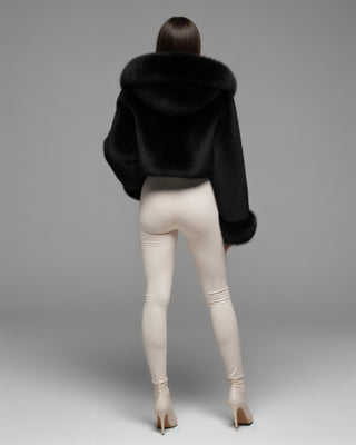 EZRA Plush Oversized Faux Fur Hooded Jacket