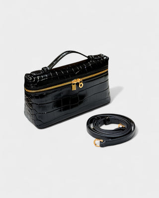 ADDIE Croc-Embossed Structured Bag