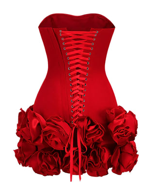 SCARLETTE Corset & Rose Mini Dress Set