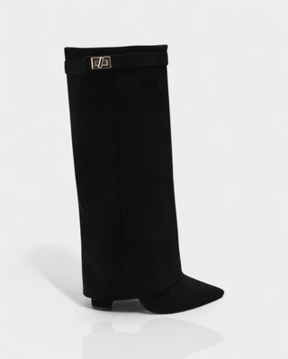 MAISY Straight Pointed-Toe Knee-High Boots