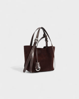 THESSA Faux Suede Shoulder Bag