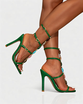 KARA Stiletto Gemstone Heels