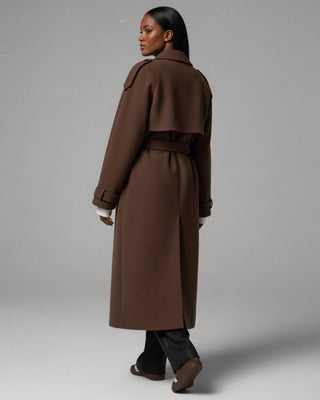 HATICE Belted Wool Trench Coat