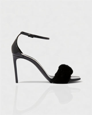 ILUNA Mink Fur Strap Heels