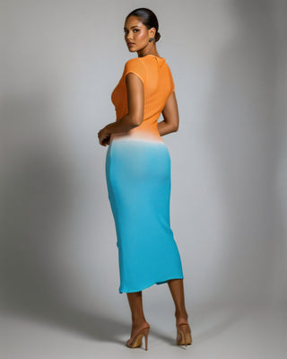 CAMILLA Ombre Knit Maxi Dress