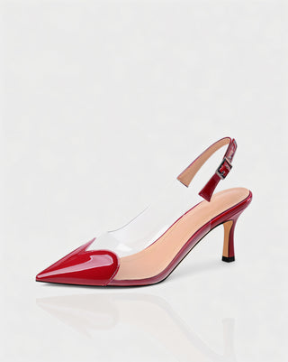 IRENE Clear Heart Detail Heels