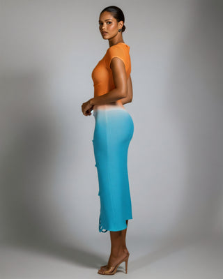 CAMILLA Ombre Knit Maxi Dress