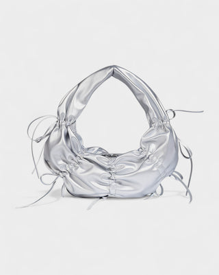 YONA Ruched Bow Shoulder Bag