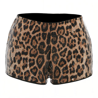 LYA Leopard Print Mini Shorts