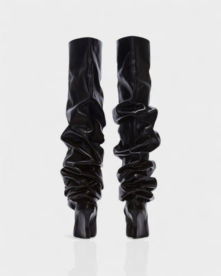 ELOURA Slouch Knee-High Wedge Heel Boots