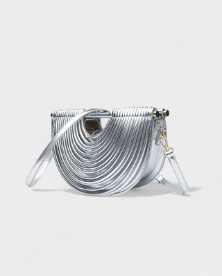 CANYA Textured Half-Moon Crossbody Clutch