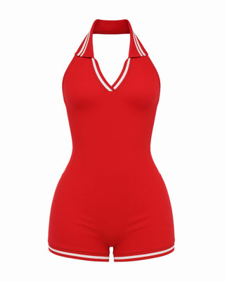 JEYNE Backless Halter Sleeveless Romper