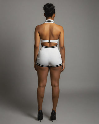 JEYNE Backless Halter Sleeveless Romper