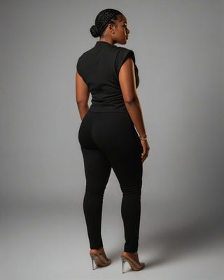 ALARMA Sculpted Asymmetric Draped Top