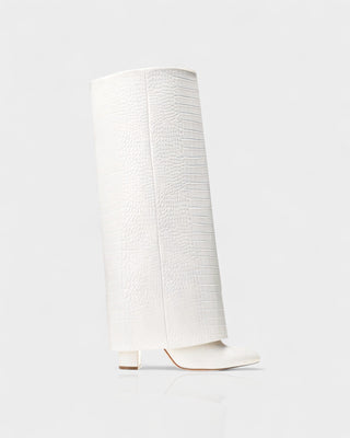 MAISY Straight Faux Crocodile Boots