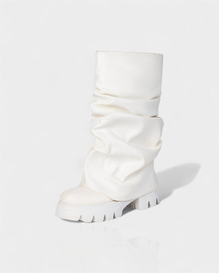 CRISTINA Slouchy Platform Mid-Calf Boots