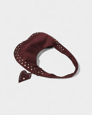 GELLA Heart Charm Studded Shoulder Bag