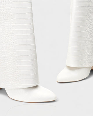 MAISY Straight Faux Crocodile Boots