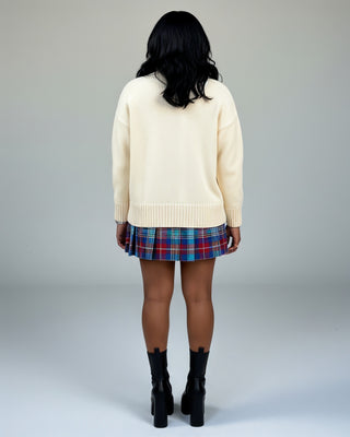 KENYA Jacquard Loose Button-Up Cardigan