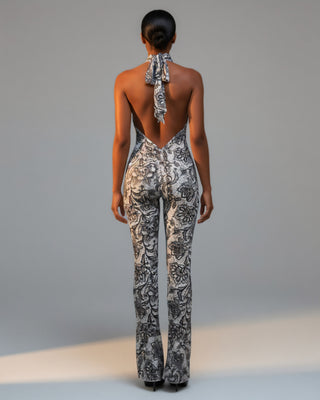 TALA Floral Backless Jumpsuit