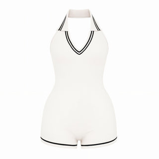 JEYNE Backless Halter Sleeveless Romper