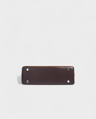 OLGA Structured Faux Suede Handle Bag