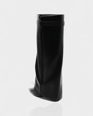 MAISY Straight Pointed-Toe Knee-High Boots