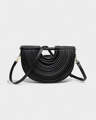 CANYA Textured Half-Moon Crossbody Clutch