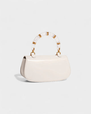ZARLA Bamboo Handle Faux Leather Bag