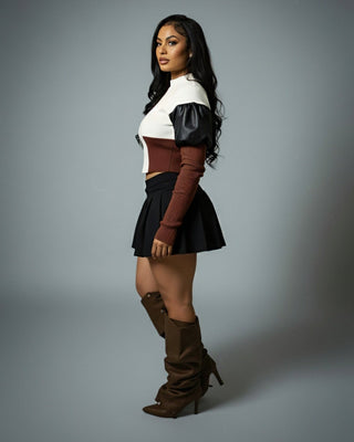 SION Puff Sleeve Cropped Jacket