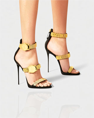 JILLY Watchband Strap Stiletto High Heels