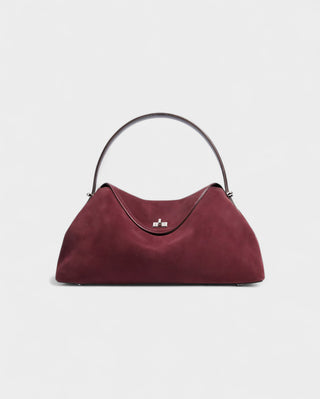 OLGA Structured Faux Suede Handle Bag